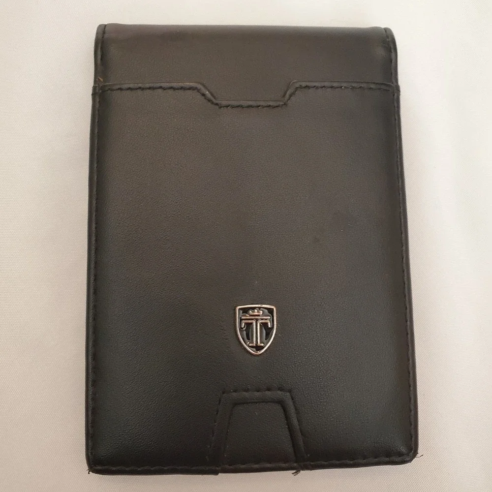 TRAVANDO Mens Slim Wallet with Money Clip‎ AUSTIN RFID Blocking Bifold Black